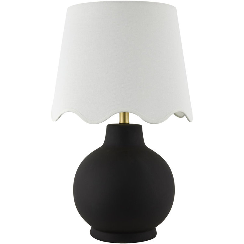 Ganza Table Lamp, Black, White