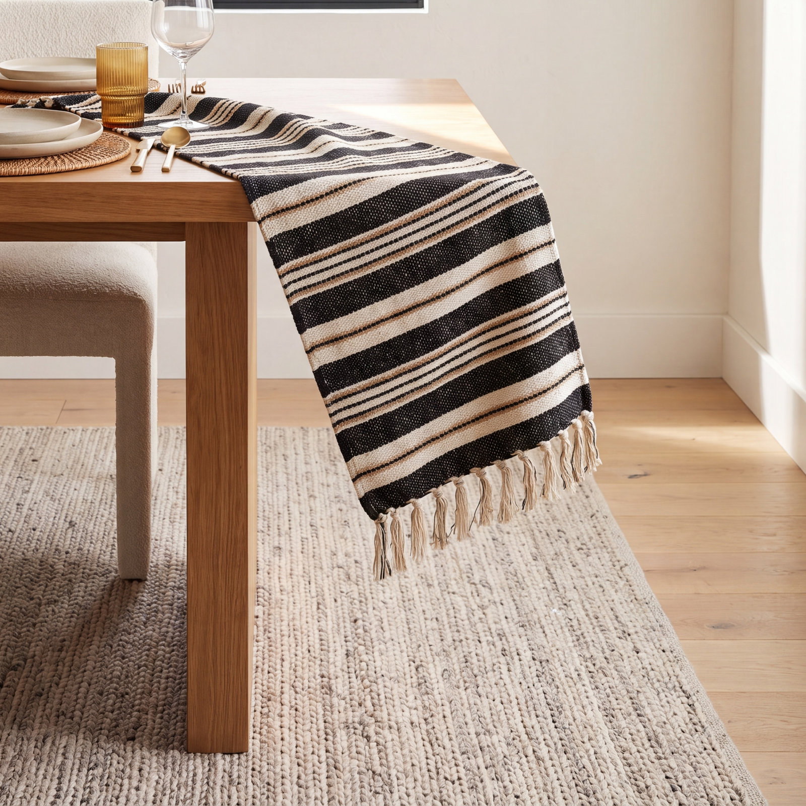Aanya Collection Striped Table Runner