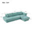 Canapé modulaire en chenille de 113 po en L avec coussins double couche 113 po-124632833