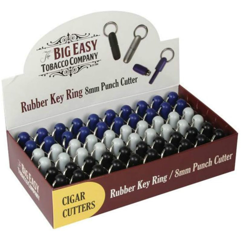 Rubber Key Ring 8mm Punch Cutter, Model 9356D, Assorted Colors, 60 Pack