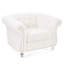 Canapé 1 place, conforme à la norme TB117, blanc, ressorts ensachés, dossier en mousse, profondeur 82,5 cm, hauteur 73,7 cm, revêtement en velours, structure en bois massif, hauteur sous plafond 32 cm