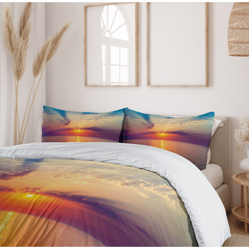 Ocean Coastal Polyester Duvet Cover, Twin