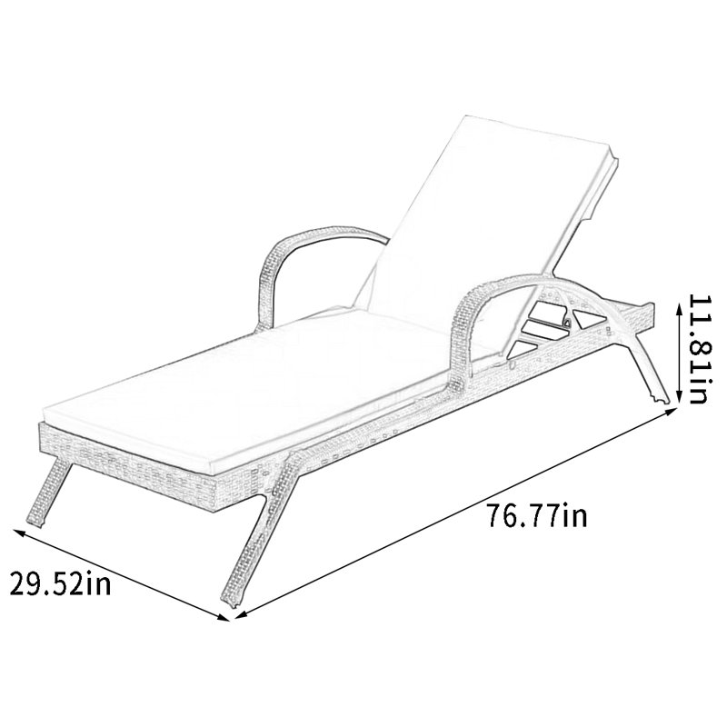 Chaise longue d'extérieur Siddarth