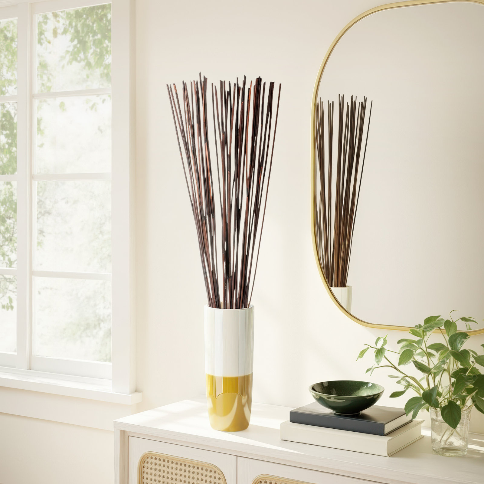 Dried Elephant Reed Stems, Brown