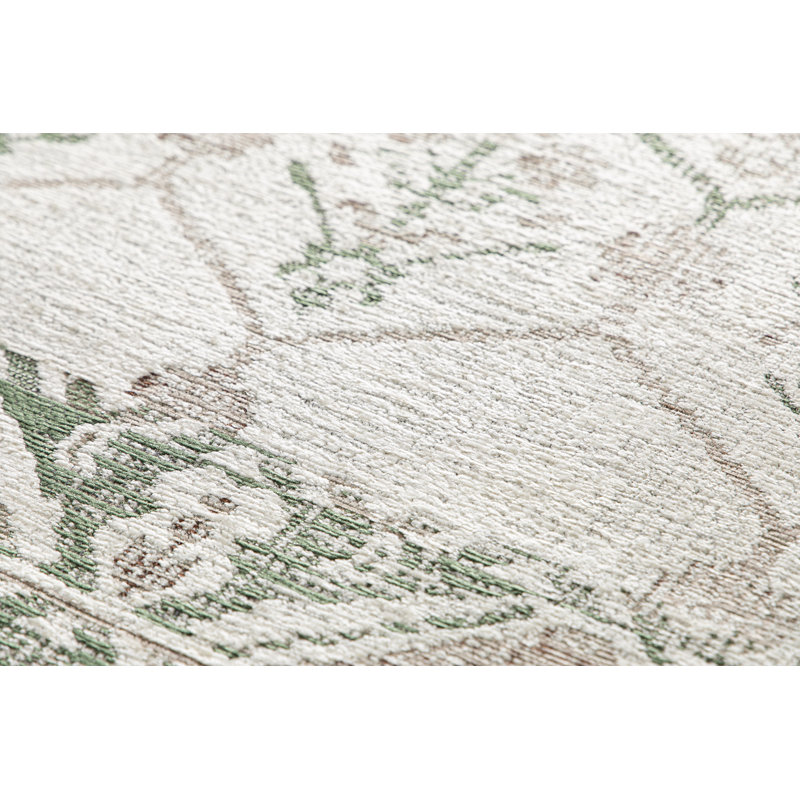 Rectangle Floral Area Rug, Beige, Rectangle 160 x 230 cm