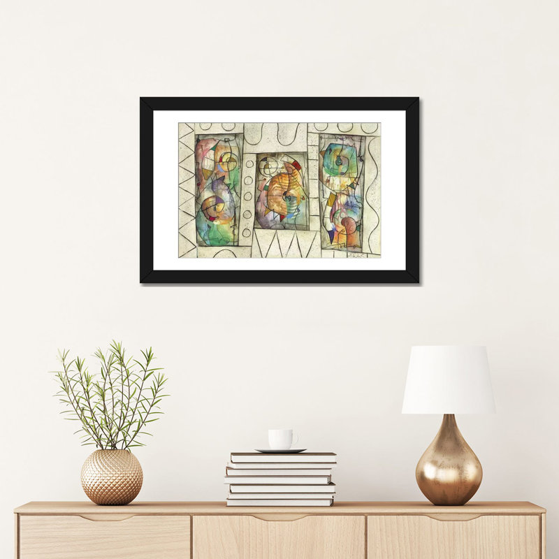 « oasis » par eric waugh, impression sur toile, H 16 po x l 24 po x P 1 po, Papier avec cadre noir, Blanc