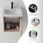 Ensemble de meuble-lavabo mural avec lavabo en céramique et portes à fermeture en douceur pour espaces compacts-133668307