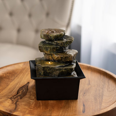 Indoor Rock Fountain with Lights
