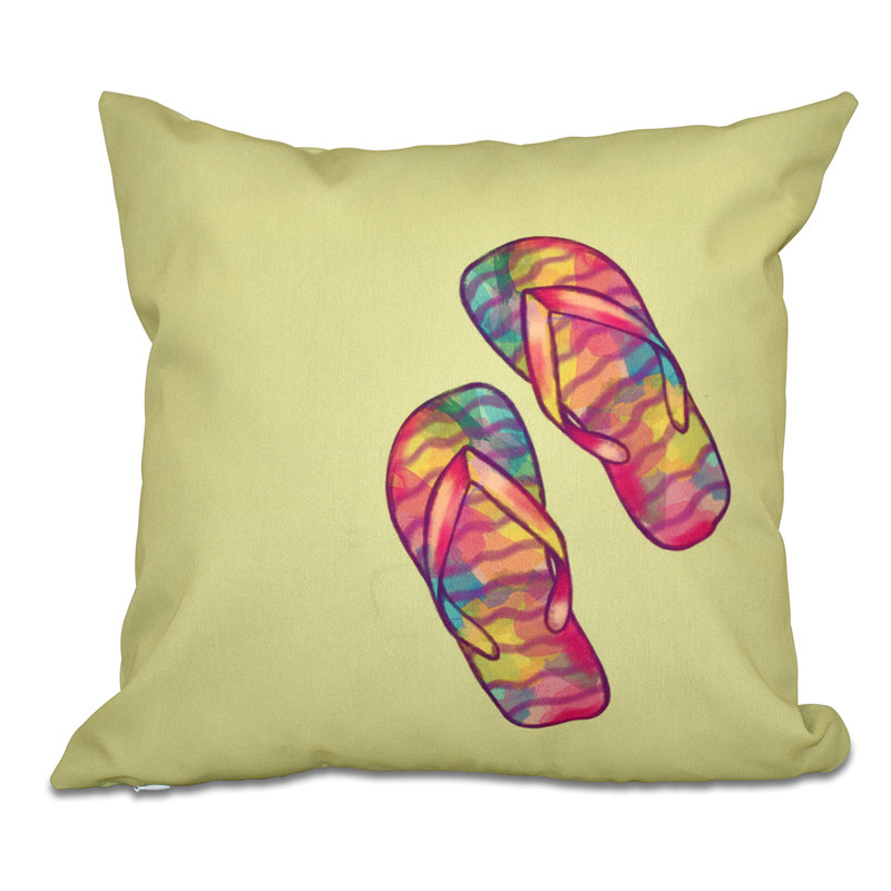 Housse de coussin d'extérieur carré Beach Flip, 18 po x 18 po, Vert