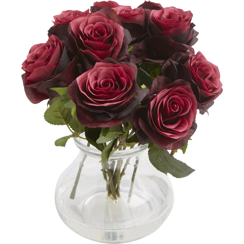 Centre de table Roses dans un vase, Bourgogne