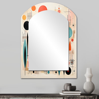 Miroir asymétrique moderne rose Mid Mid Century Whimsical Wonders IV - Mid-Century