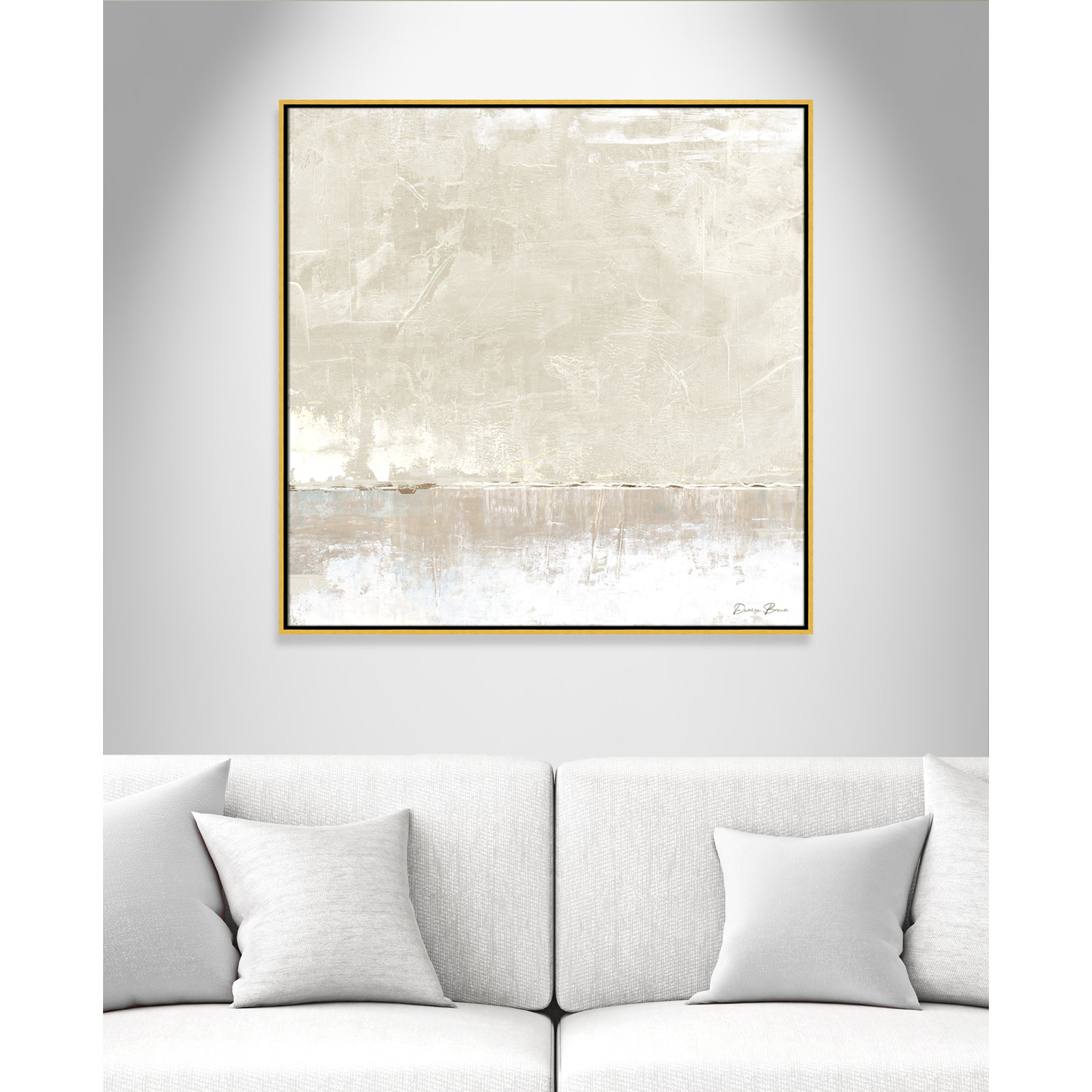 Better Days - Floater Frame Print on Canvas, 37.5" H x 37.5" W, Gold