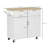 41 Inch Modern Rolling Kitchen Island On Wheels, Utility Cart With Rubberwood Top And Ample Storage-574442603