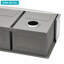 Évier de cuisine double à double cuve - Évier de cuisine en acier inoxydable 33 po x 20 po à tablier frontal encastrable à double cuve de calibre 16 avec deux cuves profondes de 9 po