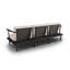 230cm Wide Metal Patio Sofa with Cushions-2124266313
