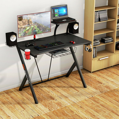 Annehilde Curved Metal Base Computer Desk