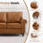 Luelle 61" Upholstered Loveseat Faux Leather Sofa Rolled Arm-1560792283