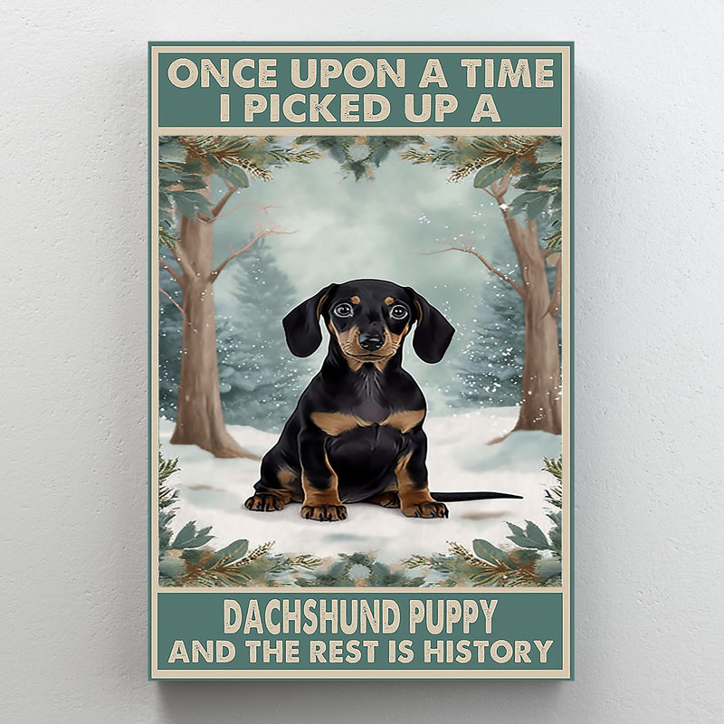 «I Picked Up a Dachshund», impression sur toile tendue, H 36 po x l 24 po x P 1,25 po