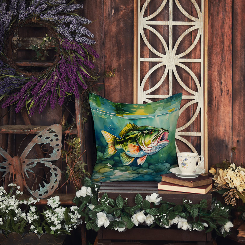 Nautical Outdoor Throw Pillow, 14"H x 14"W