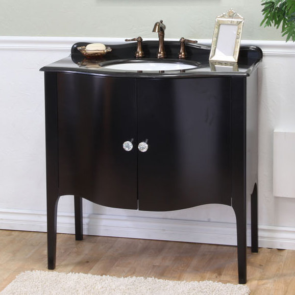 Ensemble de meuble-lavabo simple 37 po Espada, Noir