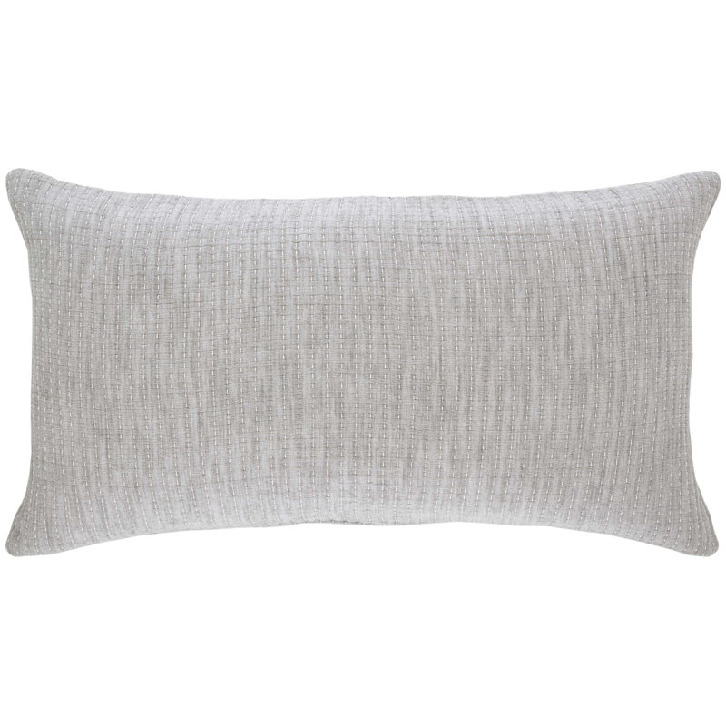 Pick Stitch Matelasse Sham, King, Gray