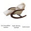 Chaise berçante moderne en bois massif rembourré-101462261
