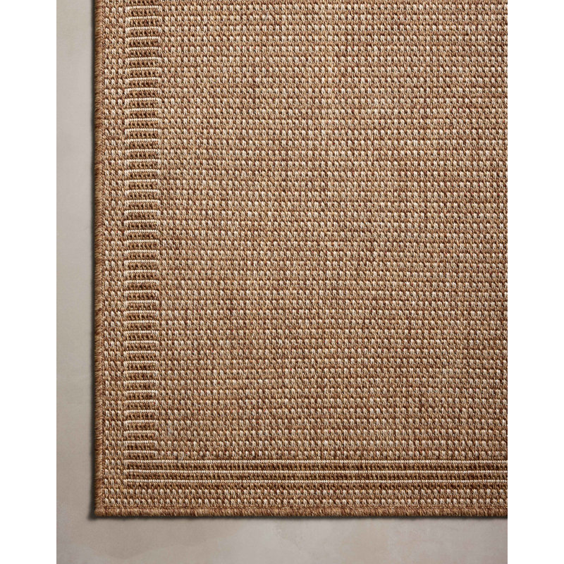 Tapis naturel / avoine Gracie Oaks Kanessa, Rectangle 5 pi x 7 pi 7 po