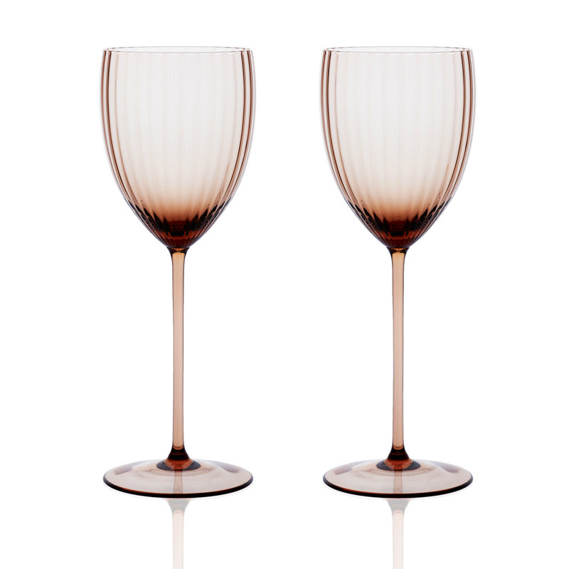 Quinn Crystal White Wine Glass, Amber