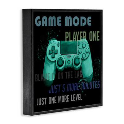 Game Mode Player One Controller Framed Giclee, design by Kim Allen