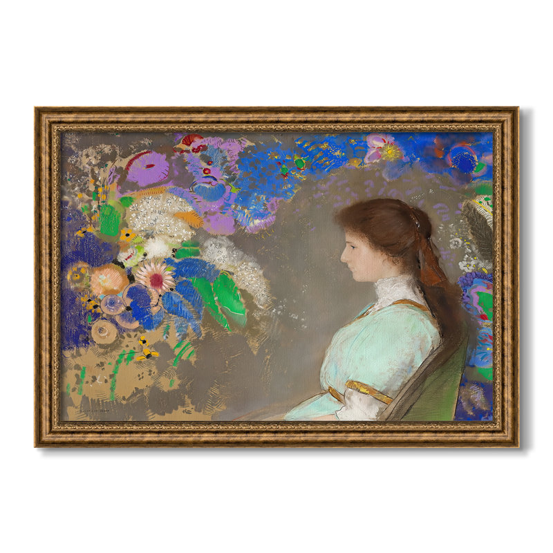 Portrait of Violette Heymann, 1910 - Odilon Redon - Toile encadrée sur mesure, 24x34 INNER SIZE, Framed Canvas