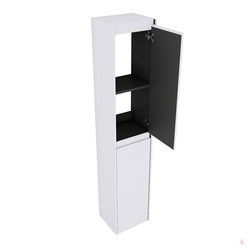 Armoire latérale de salle de bain 12 po, portes à fermeture douce, conception à fixation flottante