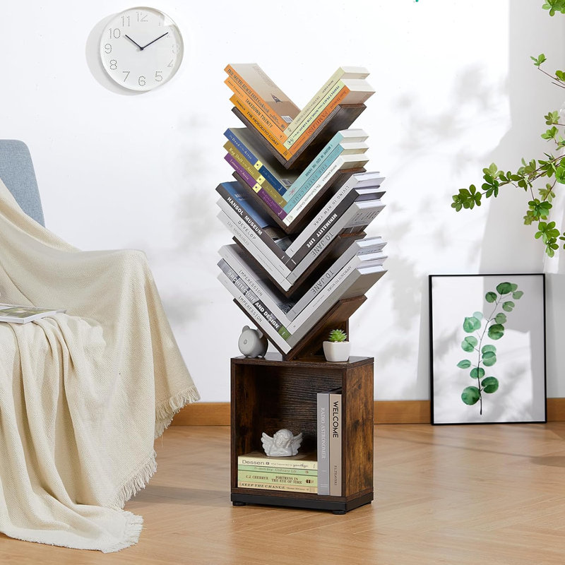 Dorothia Bookcase, (5 Shelves) 37.9"H x 11.8"W x 7.4"D