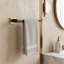 Ensemble de quincaillerie de salle de bain 8 pièces noire et dorée, appareils de salle de bain modernes en acier inoxydable avec porte-serviettes et crochets