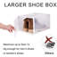 Boîte à chaussures de rangement pliable empilable