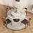 5PCS Round Dining Table Set For 4/6/8, Modern Kitchen Table With Lazy Susan And Solid Wood Base-293509385-292820002