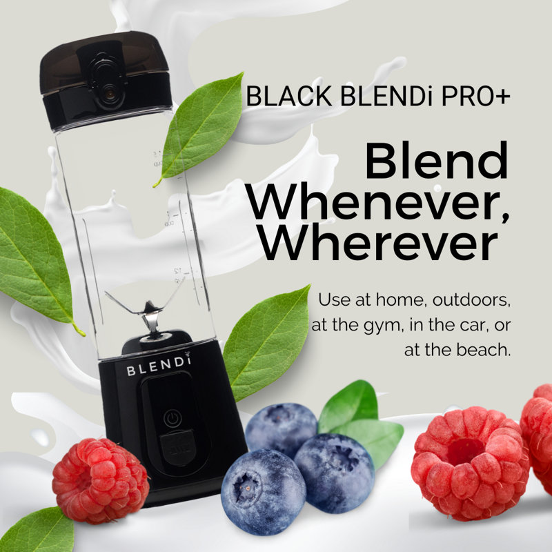Blendi Pro Black Cordless Portable Blender with Variable Speed