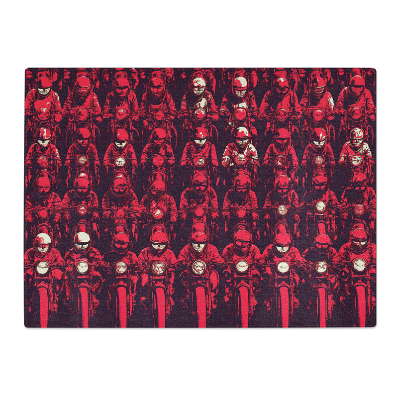 Motorbike Pattern  Glass Chopping Board