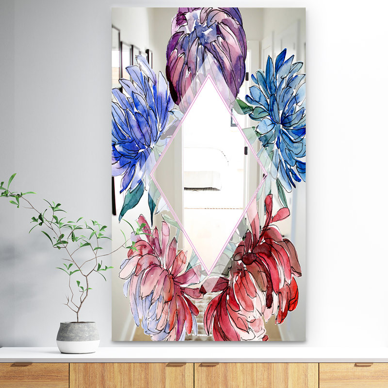 Miroir de salle de bain Efflorescent, L 29,5 po x H 39,4 po, Fleur 1