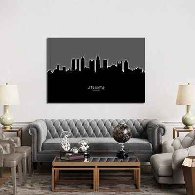 Atlanta Georgia Skyline by Michael Tompsett - Wrapped Canvas Print