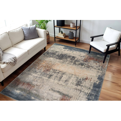Tapis bleu / blanc Darlenatta