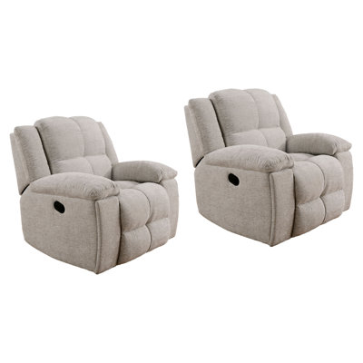 Kendall 47" Upholstered Manual Recliner Two Pack