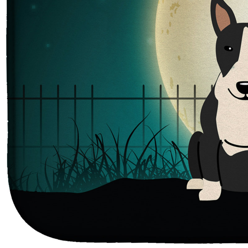 Tapis de séchage santaclara halloween effrayant terrier, Noir / Blanc