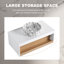 Meuble-lavabo mural 36 po avec lavabo rond et rangement ouvert-129386703