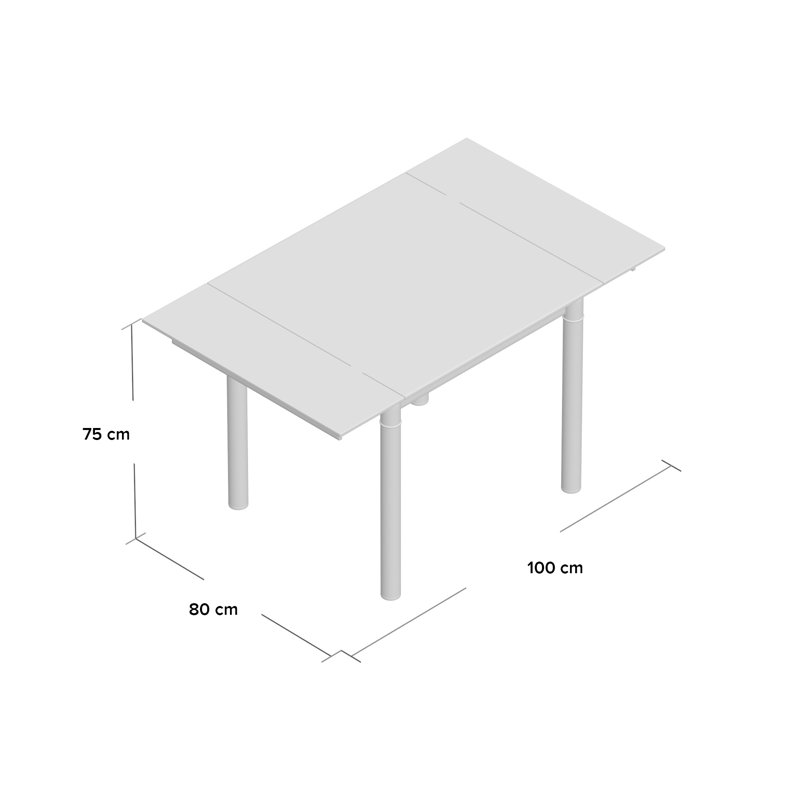 Neela Glass Top Metal Base Dining Table, Grey/Brown/Blue