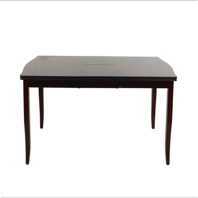 Table de salle à manger couleur espresso 1pc avec table de cuisine moderne en bois d'hévéa
