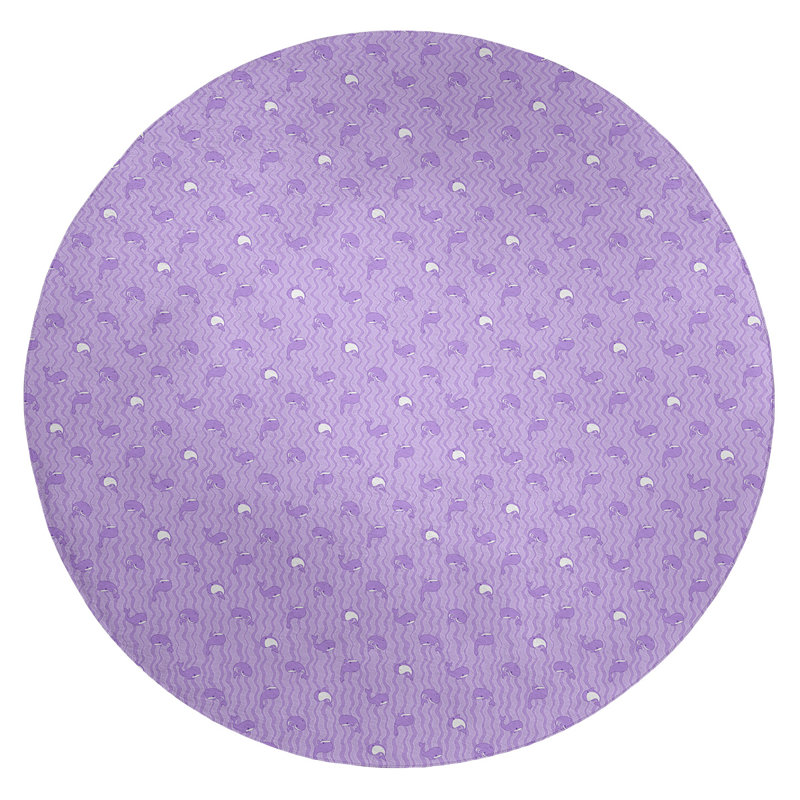 Chenille Indoor Rug, Round 5'