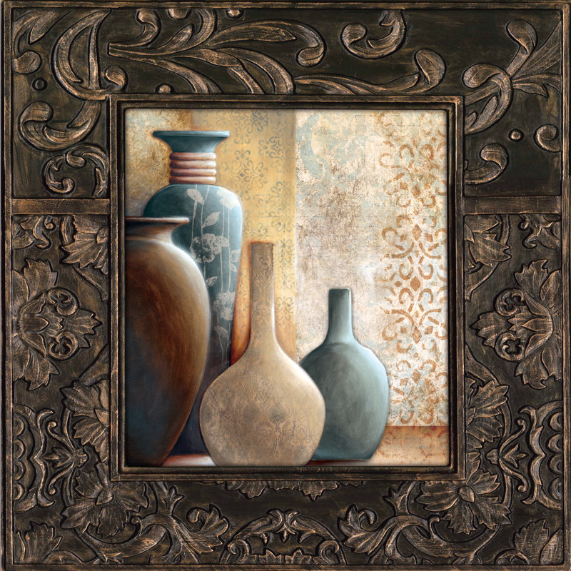 Faux Blue Flower - Wrapped Canvas Print, 30cm H x 30cm W x 3.8cm D