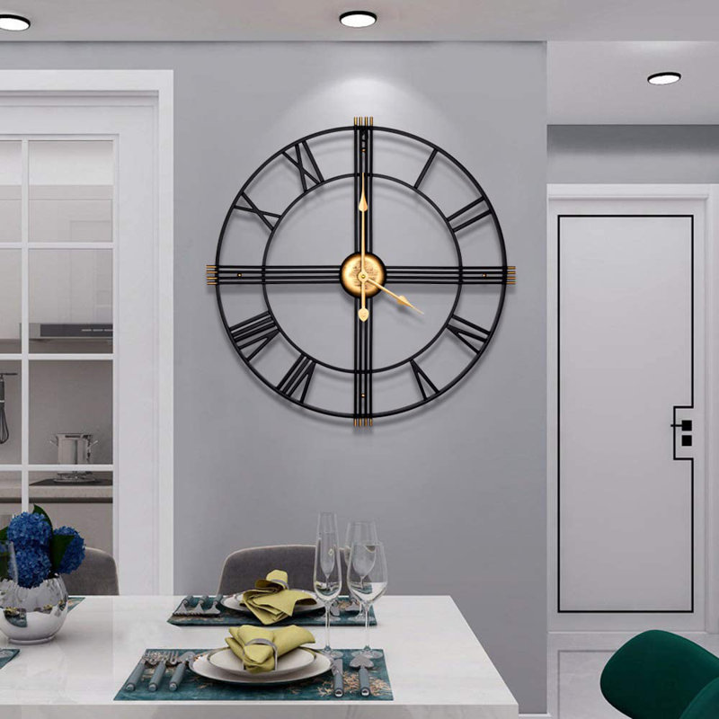 Metal Wall Clock, 24"