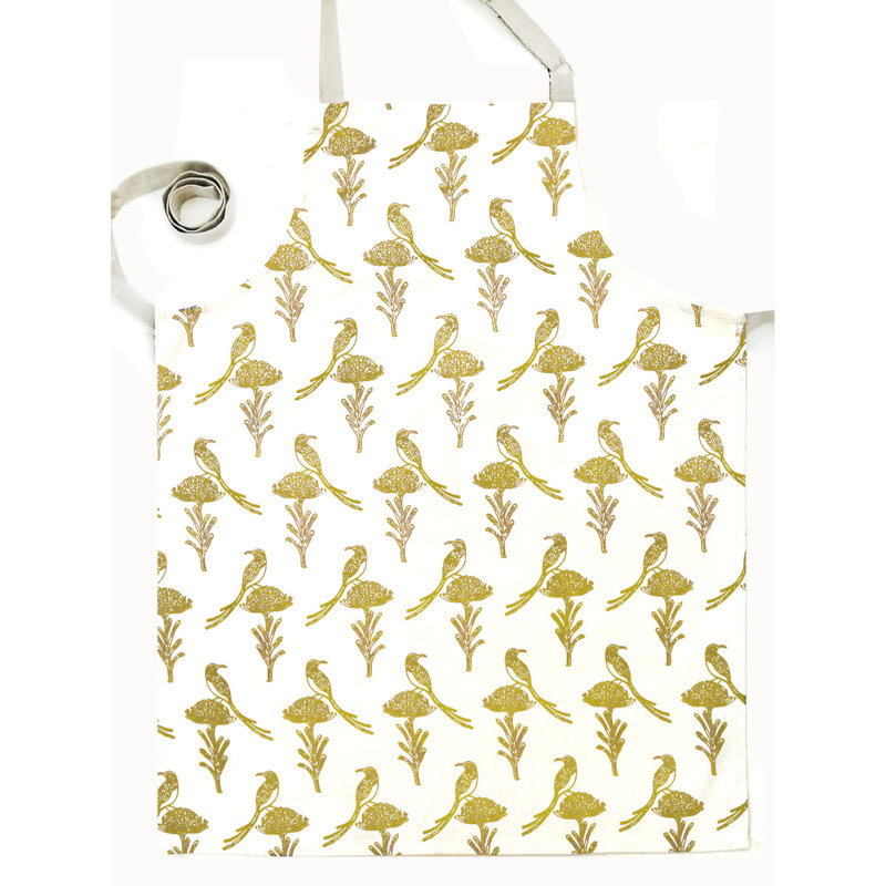 Tablier oiseau français French Home - Chartreuse