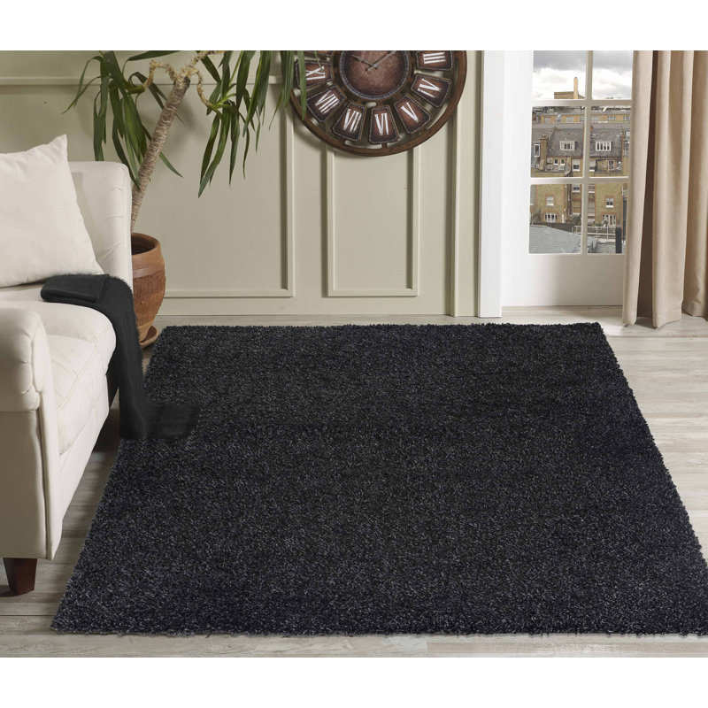 Esterly Solid Colour Shag Area Rug, Rectangle 160 x 230cm